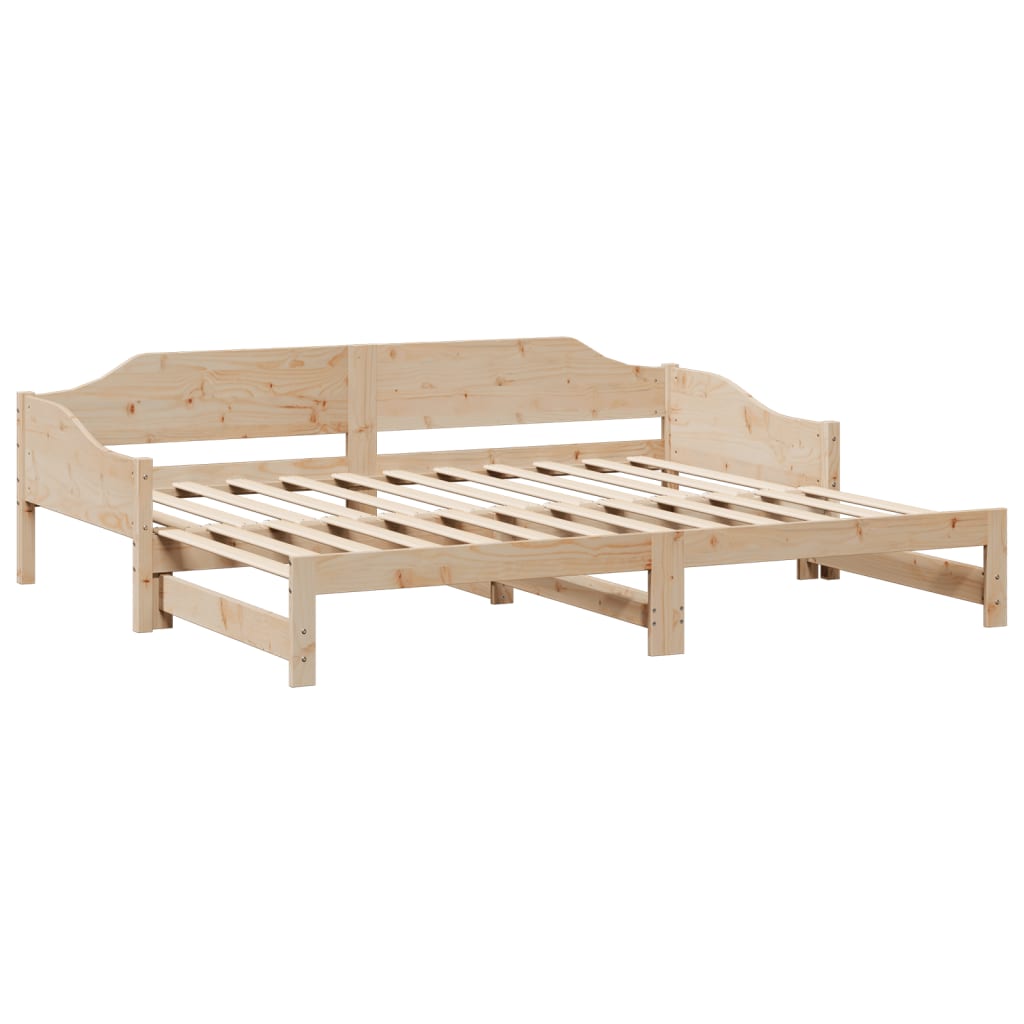 Divano Letto con Letto Estraibile 80x200cm Legno Massello Pino - homemem39