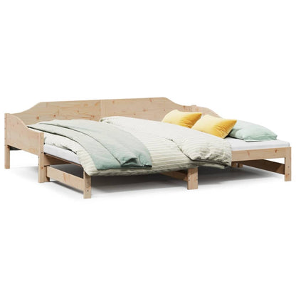 Divano Letto con Letto Estraibile 90x190 cm Legno Massello Pino - homemem39
