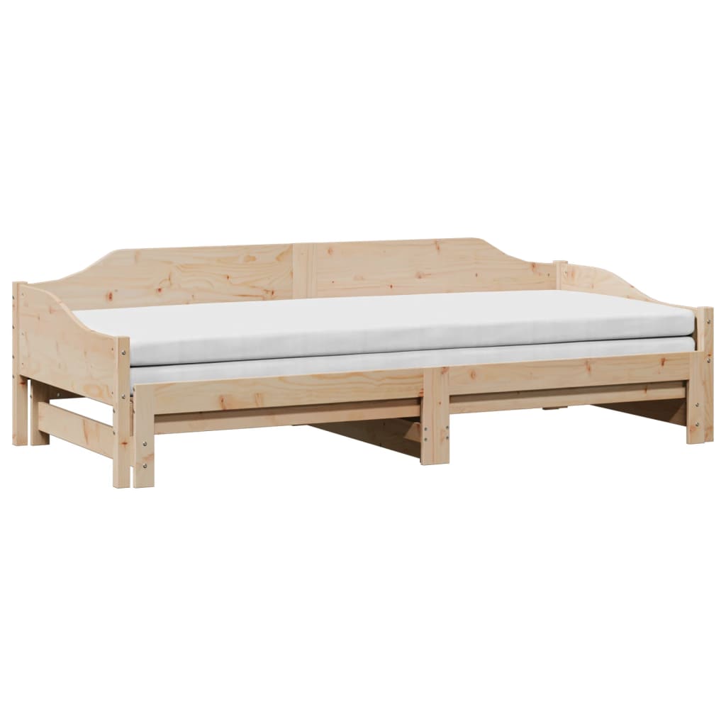 Divano Letto con Letto Estraibile 90x190 cm Legno Massello Pino | homemem39