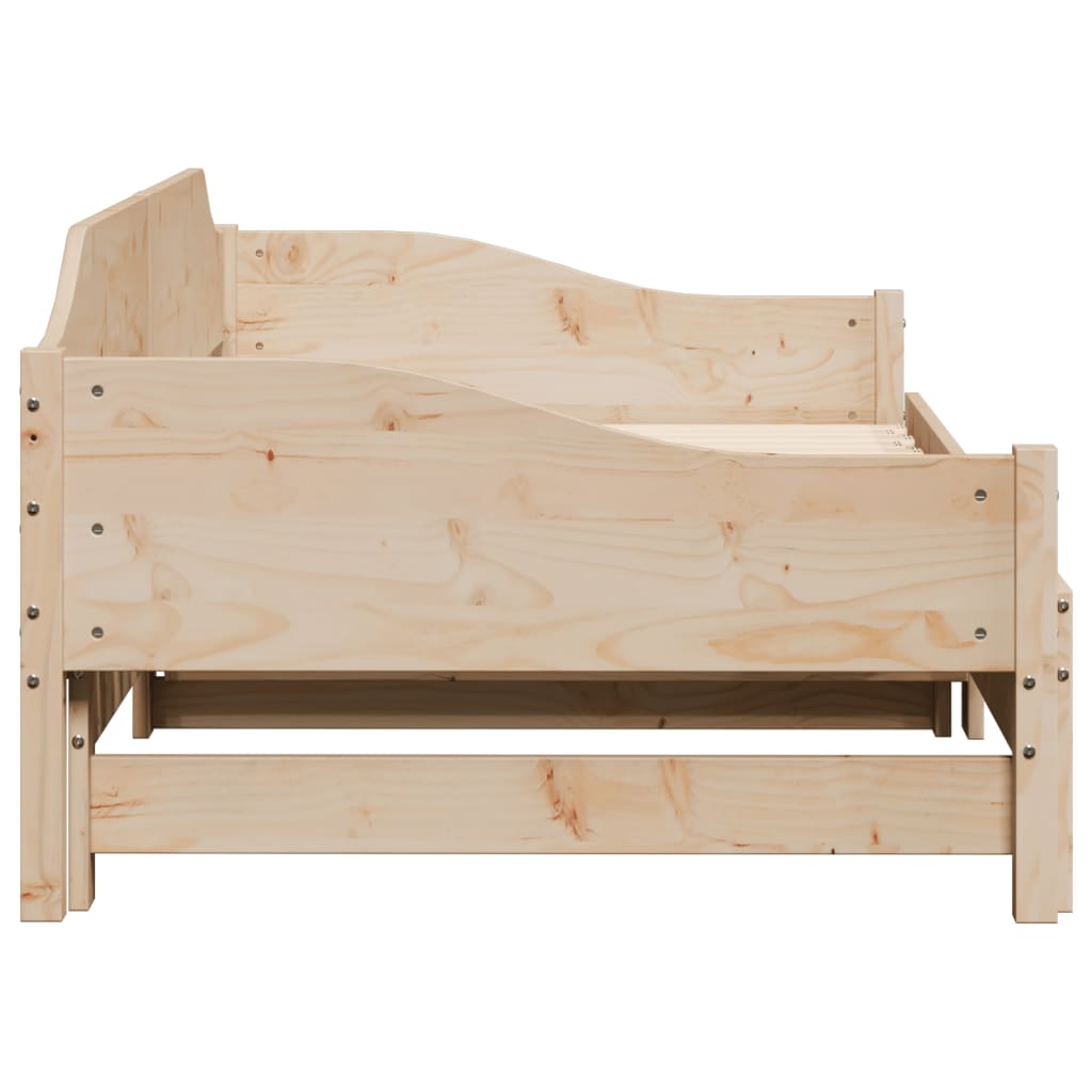 Divano Letto con Letto Estraibile 90x190 cm Legno Massello Pino | homemem39