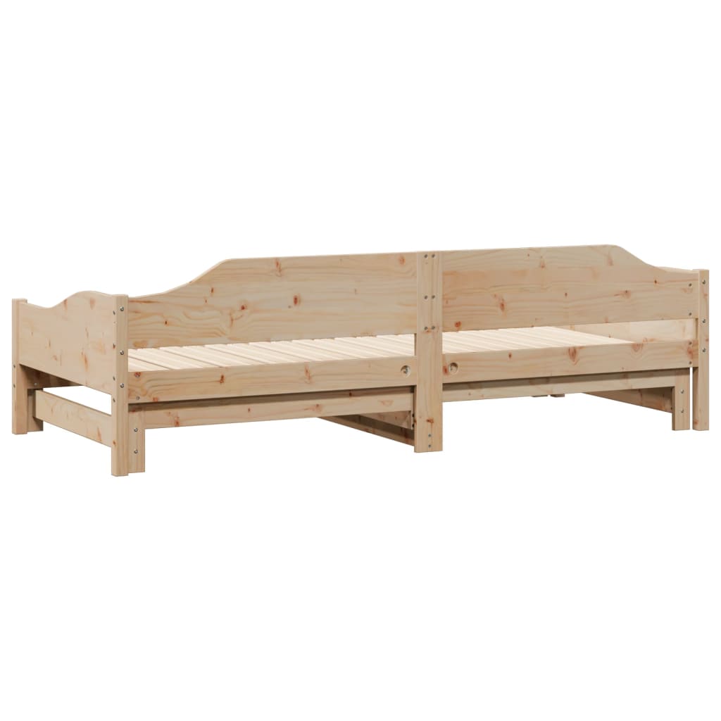 Divano Letto con Letto Estraibile 90x190 cm Legno Massello Pino | homemem39