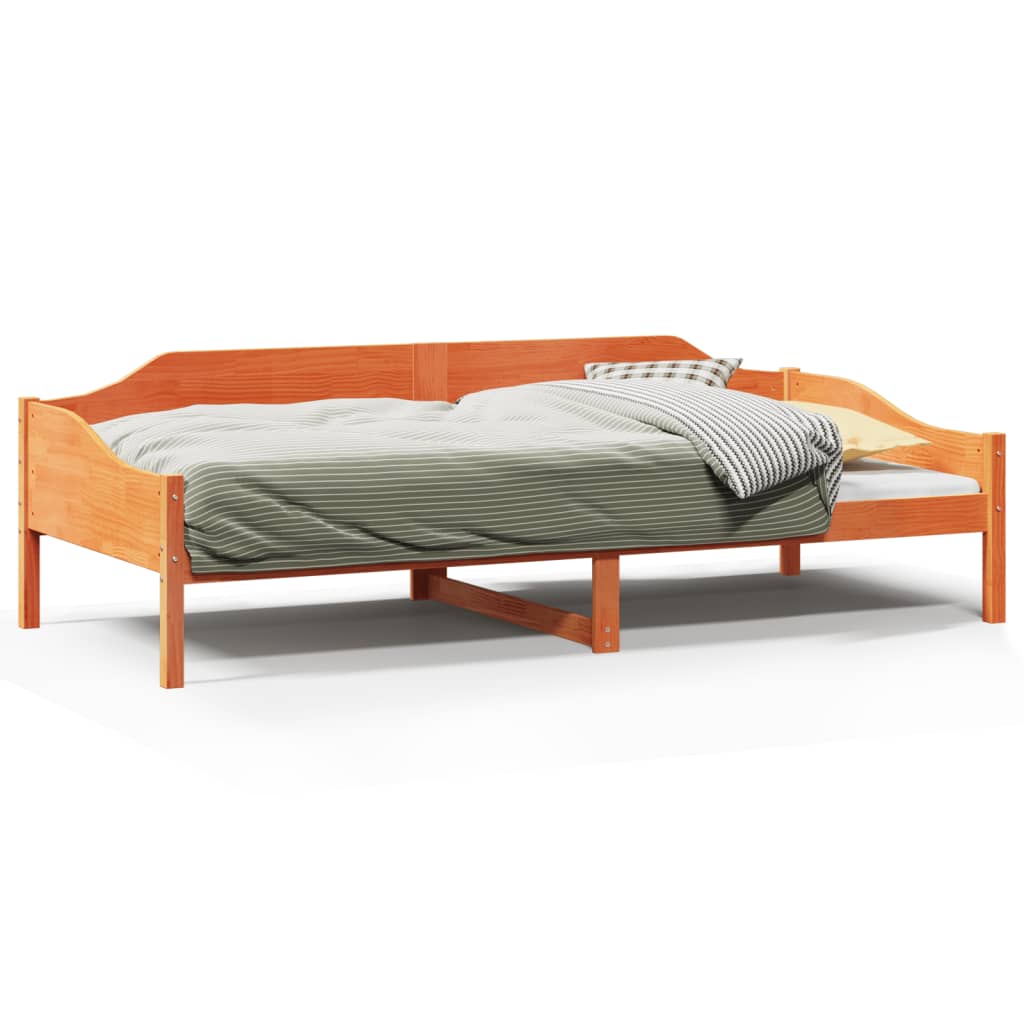 Letto senza Materasso Marrone Cera 80x200 cm Legno di Pino | homemem39