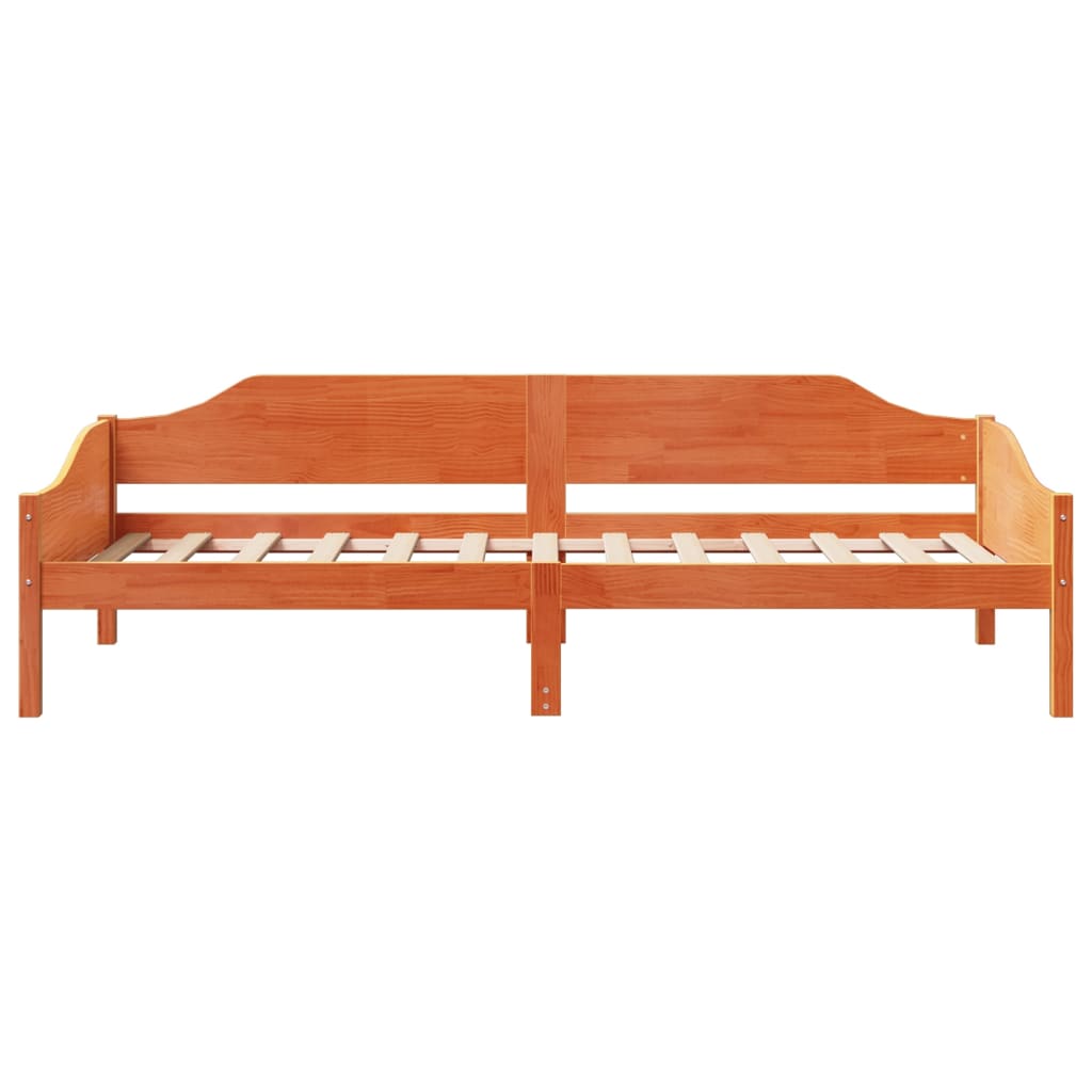 Letto senza Materasso Marrone Cera 80x200 cm Legno di Pino | homemem39