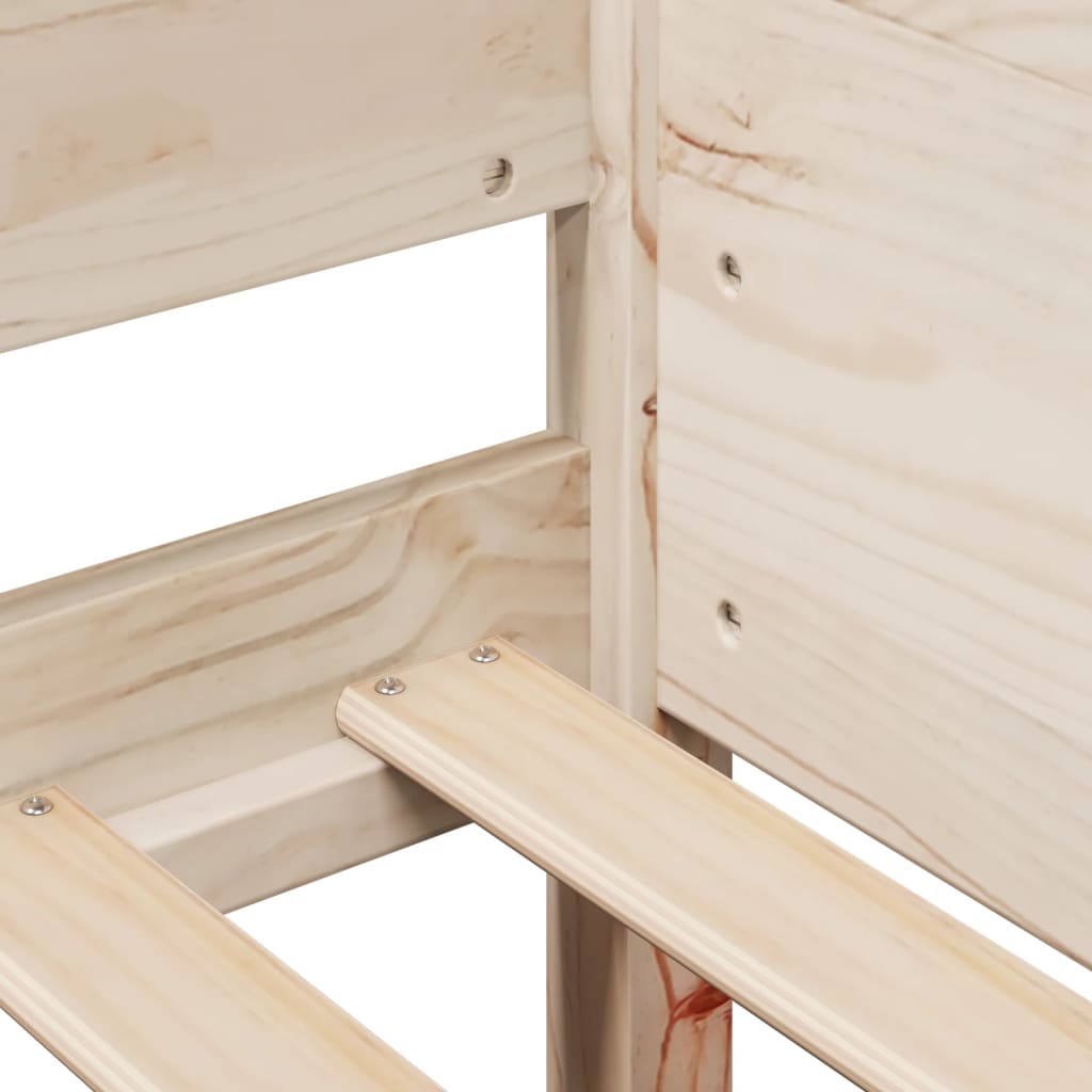 Letto senza Materasso 90x200 cm in Legno Massello di Pino - homemem39