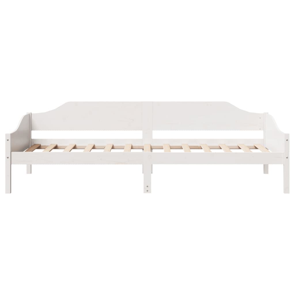 Letto senza Materasso Bianco 90x190 cm in Legno Massello Pino | homemem39