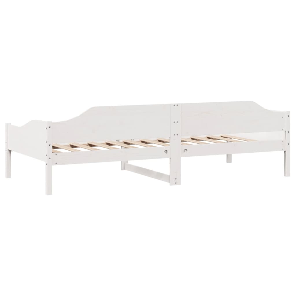 Letto senza Materasso Bianco 90x190 cm in Legno Massello Pino | homemem39