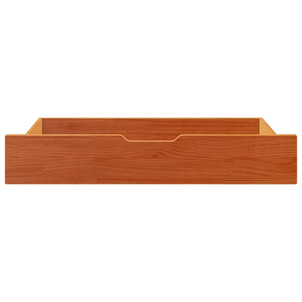 Cassettoni per Letto 2pz Marrone Cera 95x55x17 cm Legno di Pino | homemem39
