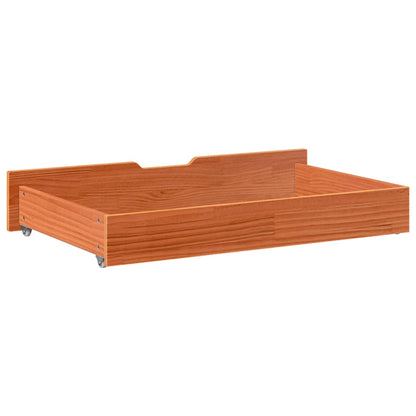 Cassettoni per Letto 2pz Marrone Cera 95x55x17 cm Legno di Pino | homemem39