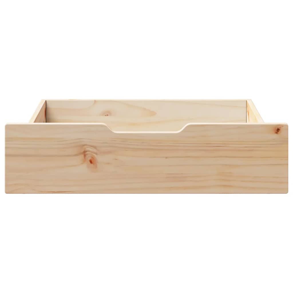Cassettoni da Letto con Ruote 2 pz 75x55x17 cm in Legno di Pino | homemem39