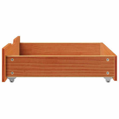 Cassettoni per Letto 2pz Marrone Cera 65x55x17 cm Legno di Pino | homemem39
