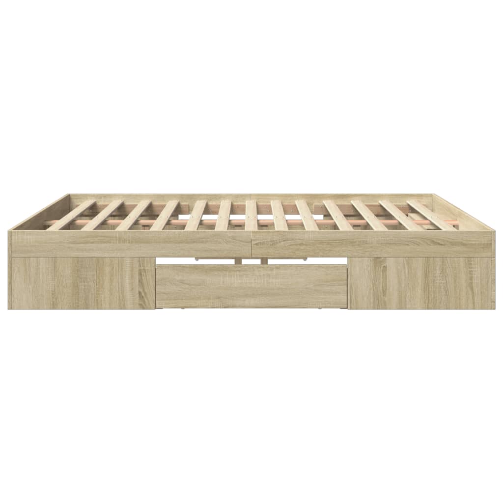 Giroletto senza Materasso Rovere Sonoma 200x200cm in Truciolato