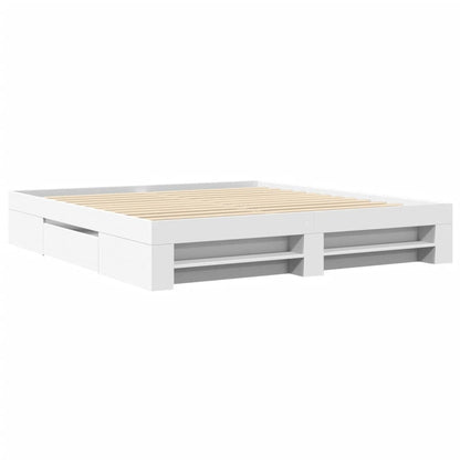 Giroletto senza Materasso Bianco 180x200 cm Legno Multistrato