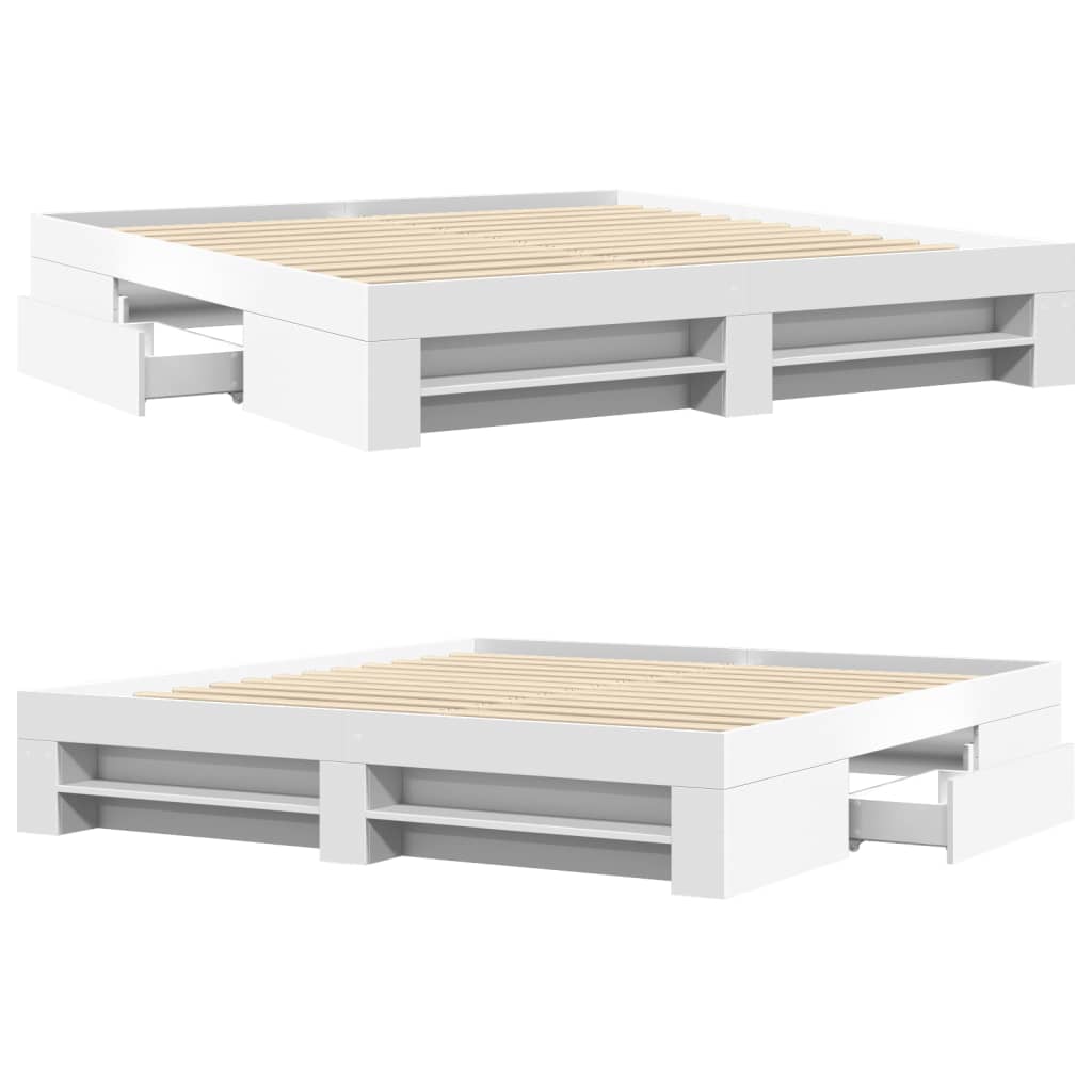 Giroletto senza Materasso Bianco 180x200 cm Legno Multistrato