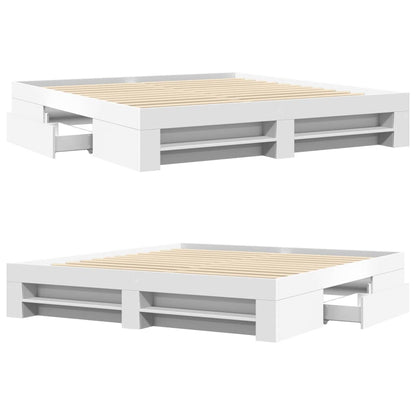 Giroletto senza Materasso Bianco 180x200 cm Legno Multistrato
