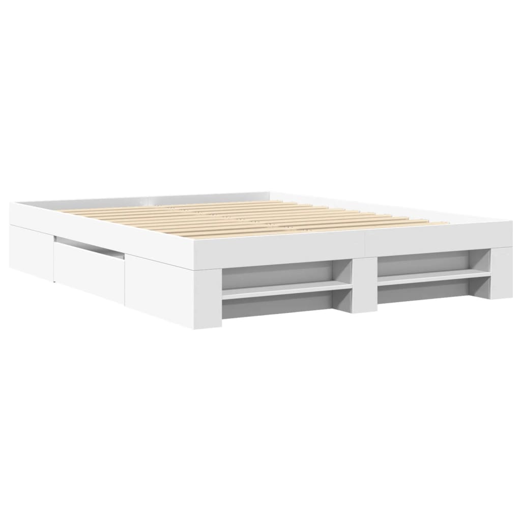 Giroletto senza Materasso Bianco 160x200cm in Legno Multistrato