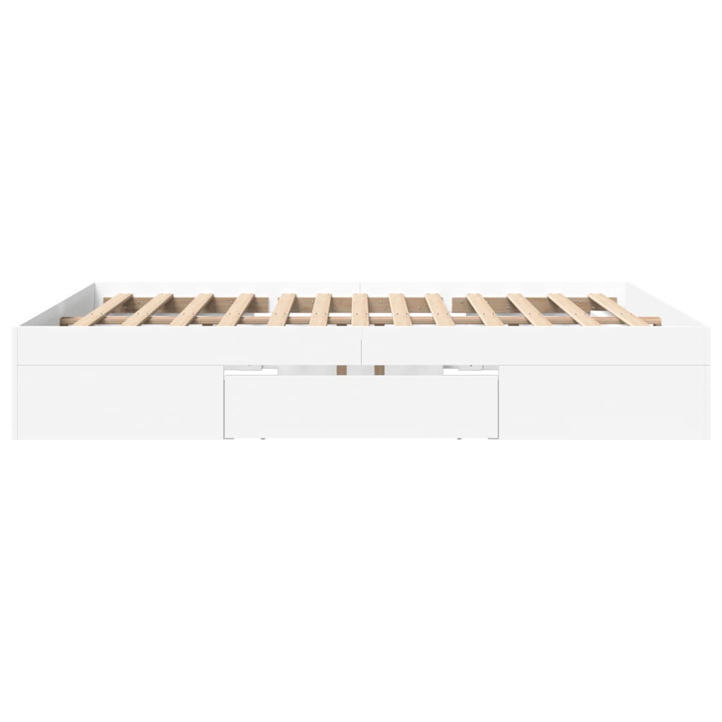 Giroletto senza Materasso Bianco 160x200cm in Legno Multistrato