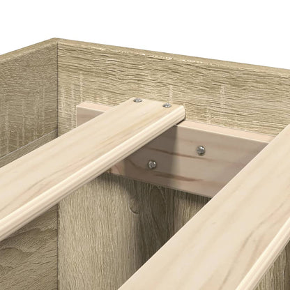 Giroletto senza Materasso Rovere Sonoma 160x200cm in Truciolato - homemem39