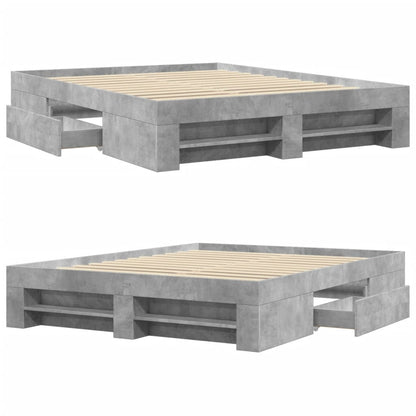 Giroletto senza Materasso Grigio Cemento 160x200cm Truciolato