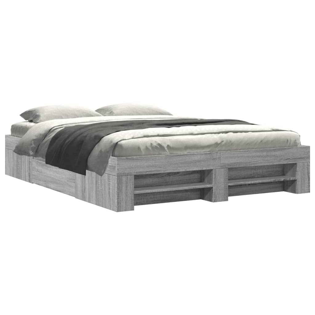 Giroletto senza Materasso Grigio Sonoma 160x200 cm Truciolato