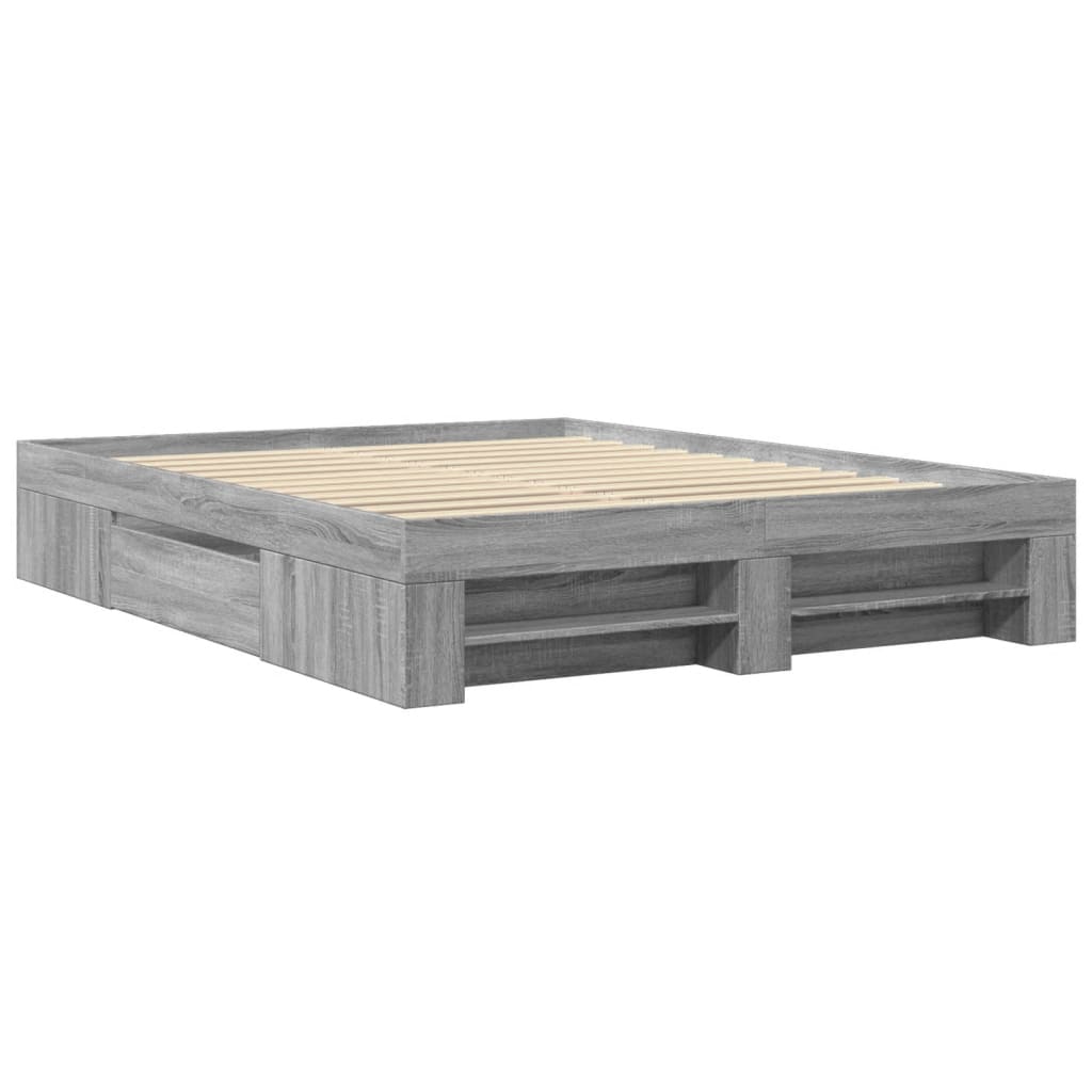 Giroletto senza Materasso Grigio Sonoma 160x200 cm Truciolato | homemem39