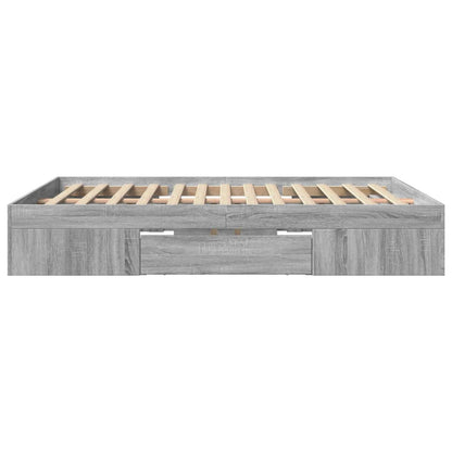 Giroletto senza Materasso Grigio Sonoma 160x200 cm Truciolato