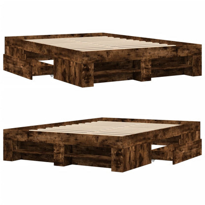 Giroletto senza Materasso Rovere Fumo 140x200 cm in Truciolato