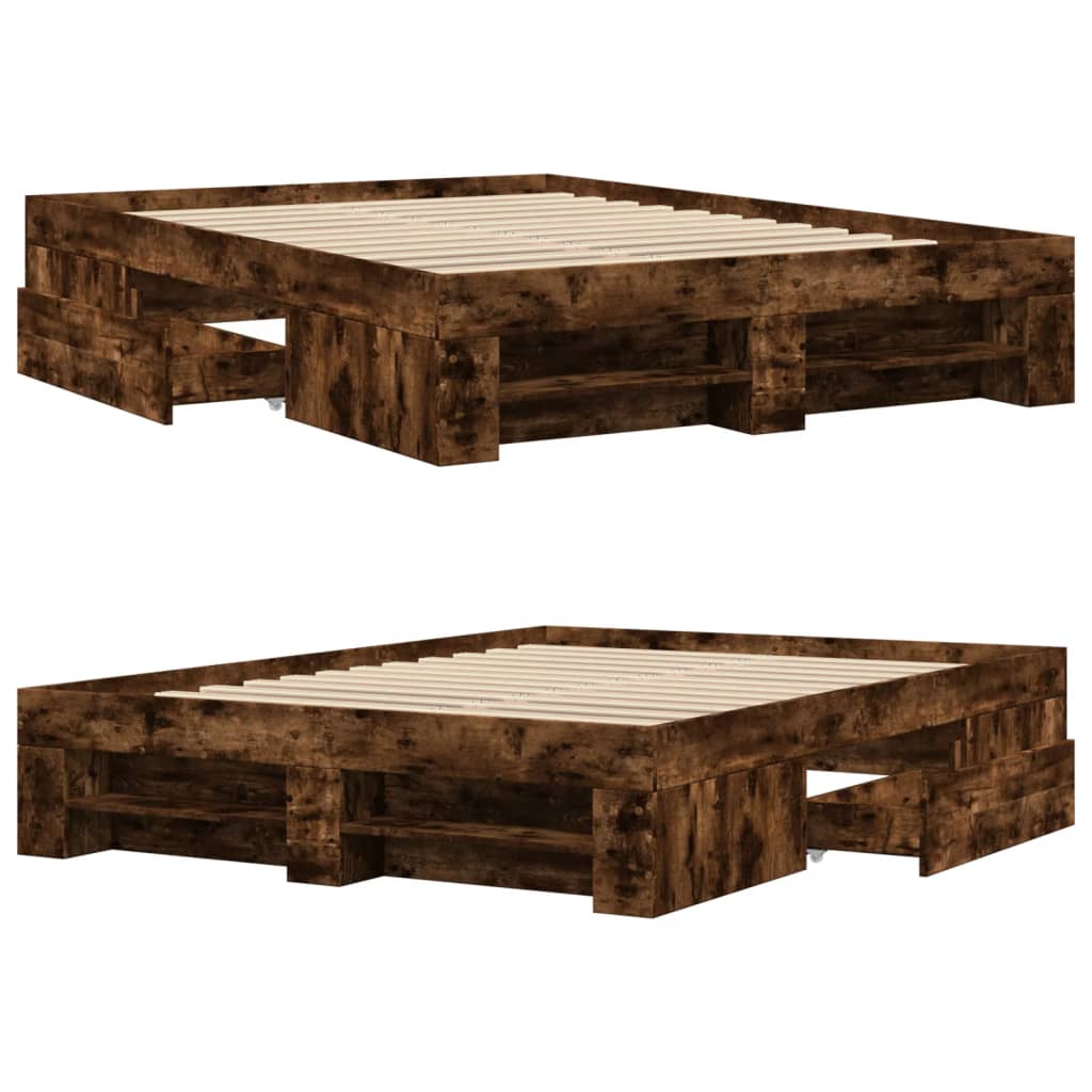Giroletto senza Materasso Rovere Fumo 120x200 cm in Truciolato | homemem39