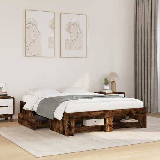 Giroletto senza Materasso Rovere Fumo 120x200 cm in Truciolato | homemem39