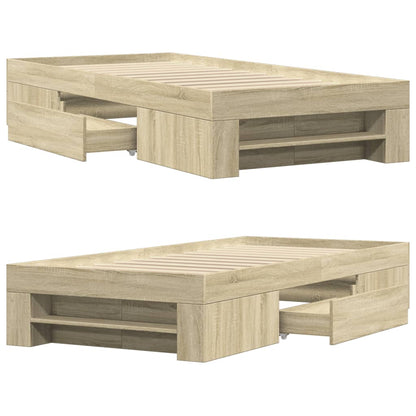 Giroletto senza Materasso Rovere Sonoma 100x200cm in Truciolato - homemem39