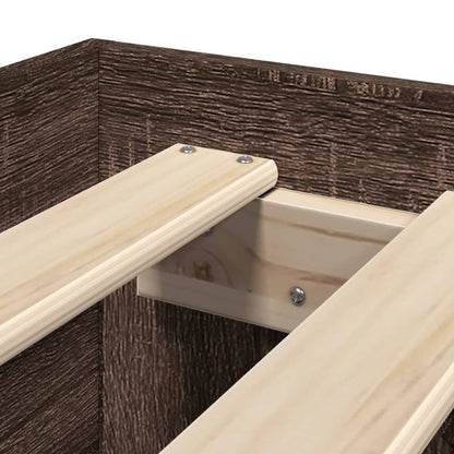 Giroletto senza Materasso Rovere Marrone 100x200 cm Truciolato - homemem39