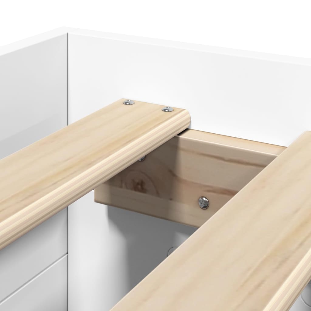 Giroletto Bianco 90x200 cm in Legno Multistrato | homemem39