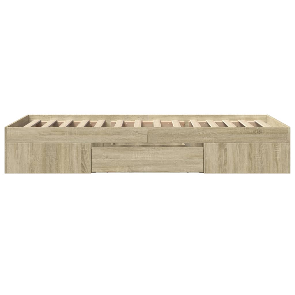 Giroletto senza Materasso Rovere Sonoma 90x200 cm in Truciolato