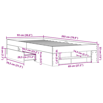 Giroletto Grigio Cemento 90x200 cm in Legno Multistrato | homemem39