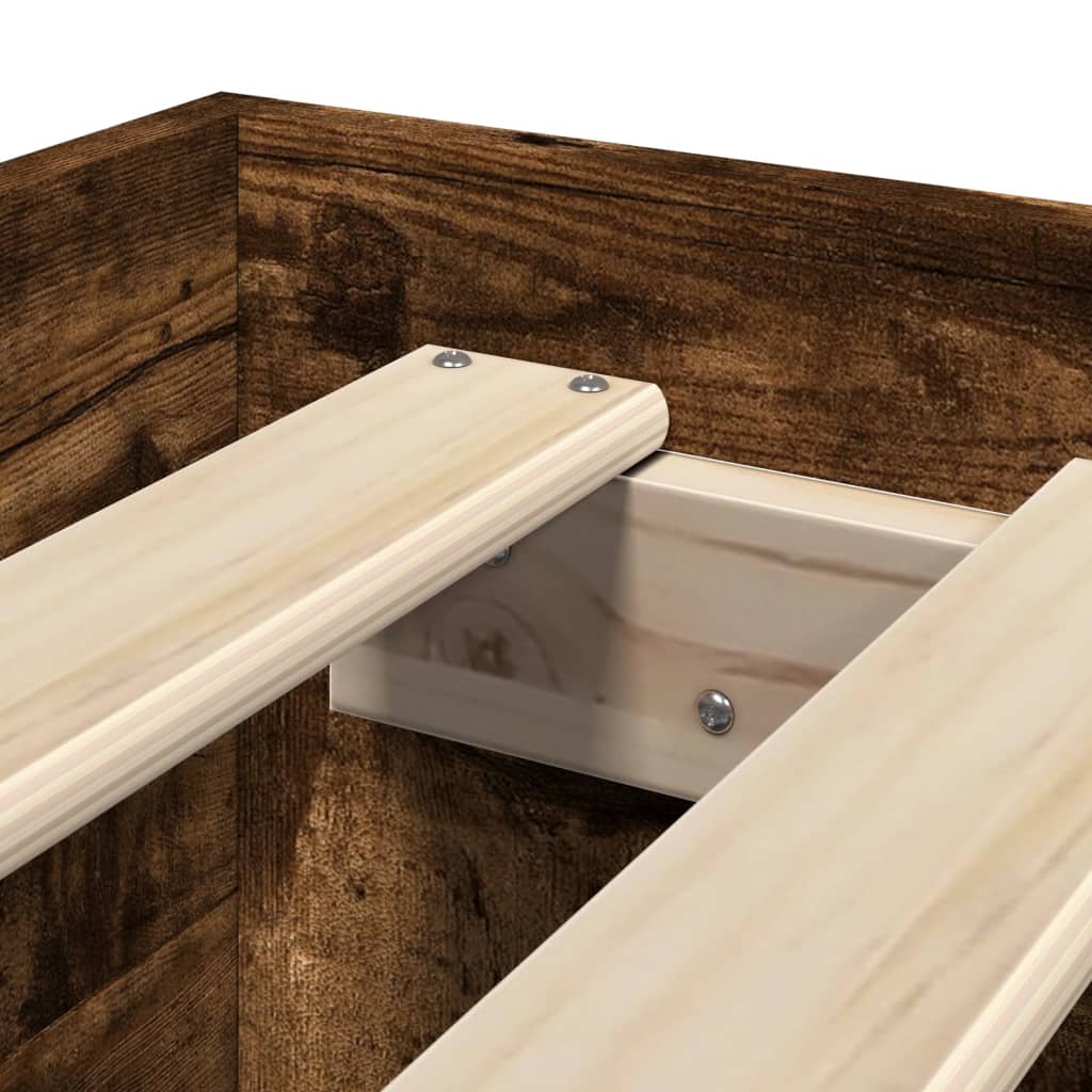 Giroletto senza Materasso Rovere Fumo 90x200 cm in Truciolato - homemem39