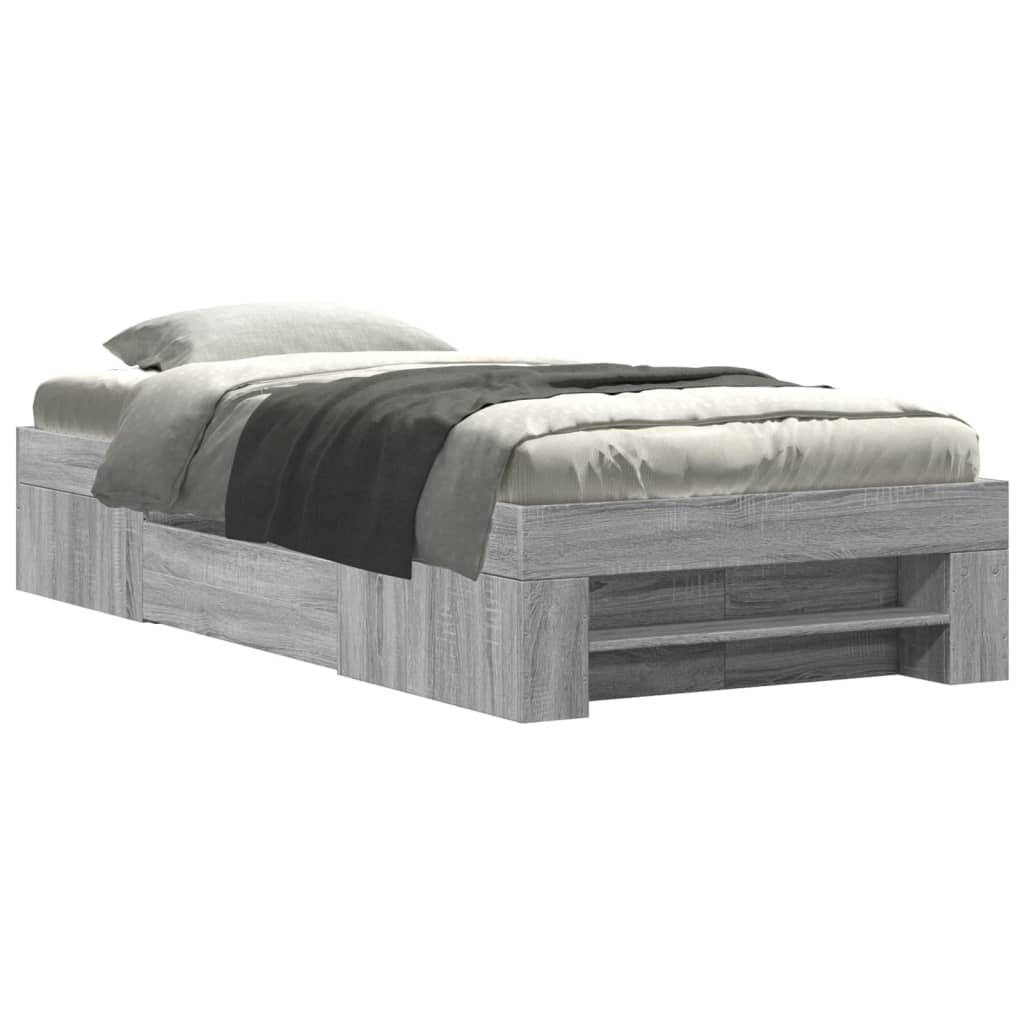 Giroletto Grigio Sonoma 90x200 cm in Legno Multistrato | homemem39