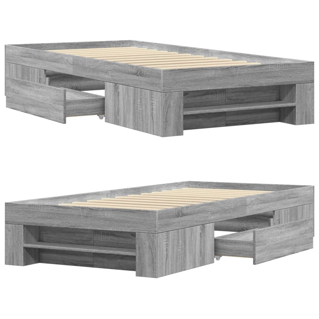 Giroletto Grigio Sonoma 90x200 cm in Legno Multistrato | homemem39