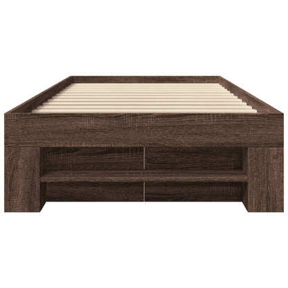 Giroletto senza Materasso Rovere Marrone 90x200cm in Truciolato