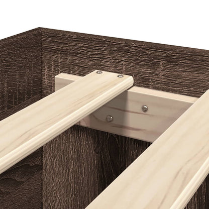 Giroletto senza Materasso Rovere Marrone 140x190 cm Truciolato - homemem39