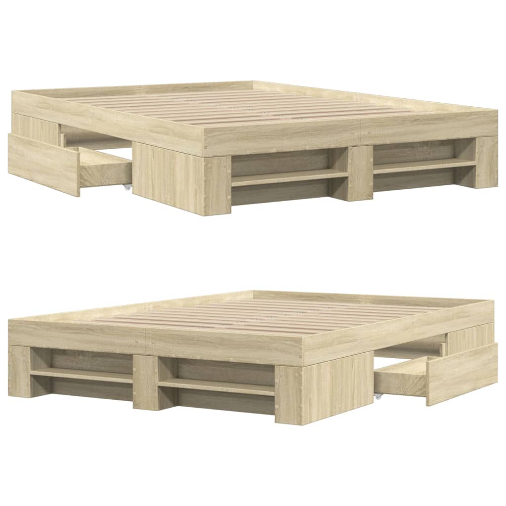 Giroletto Rovere Sonoma 135x190 cm in Legno Multistrato | homemem39