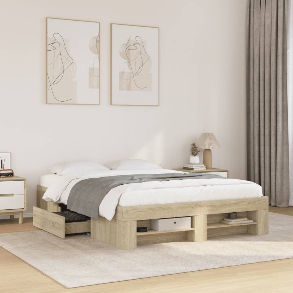 Giroletto Rovere Sonoma 135x190 cm in Legno Multistrato | homemem39