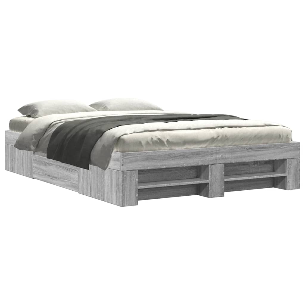 Giroletto Grigio Sonoma 135x190 cm in Legno Multistrato | homemem39