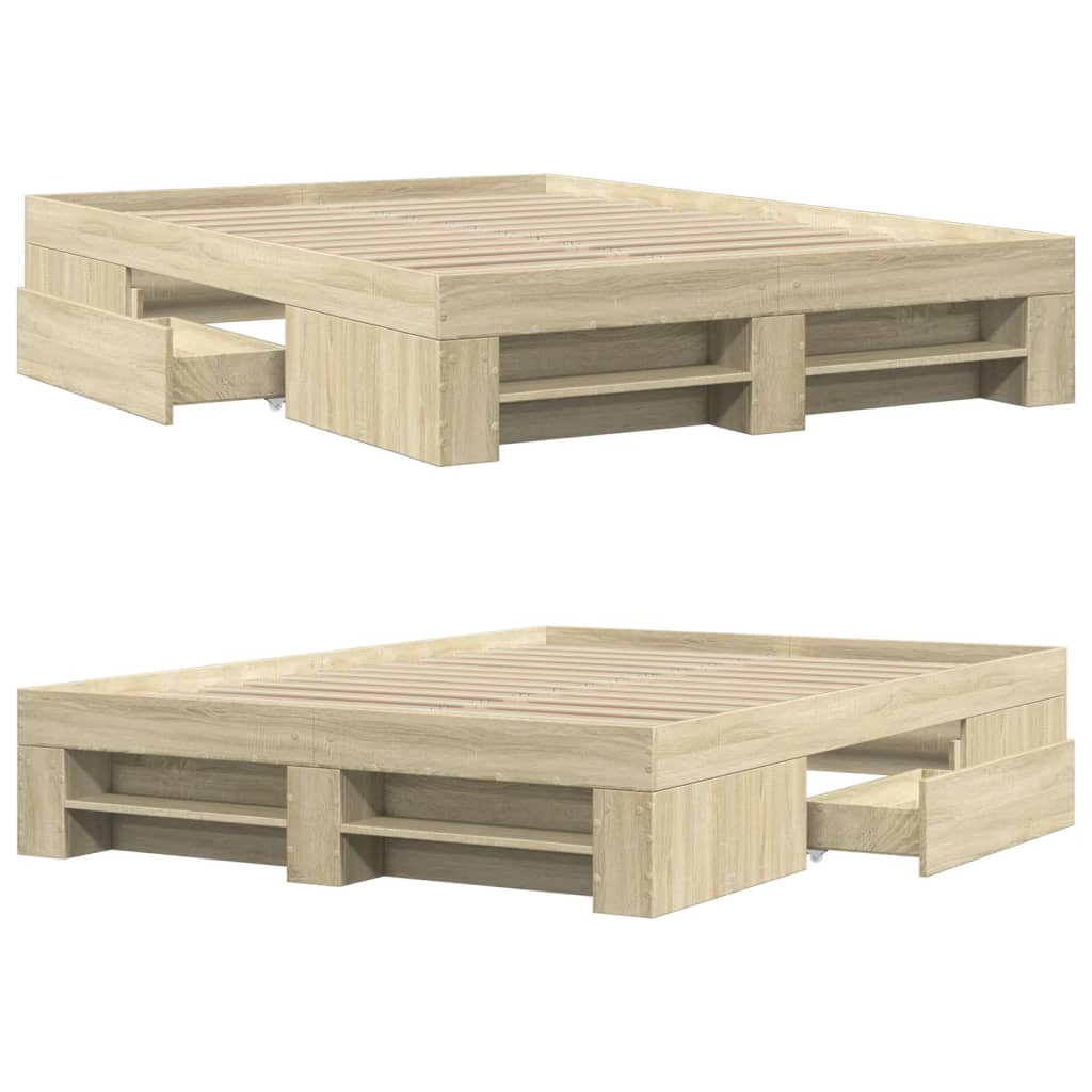 Giroletto senza Materasso Rovere Sonoma 120x190cm in Truciolato | homemem39