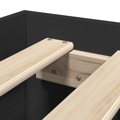 Giroletto Nero 90x190 cm in Legno Multistrato - homemem39