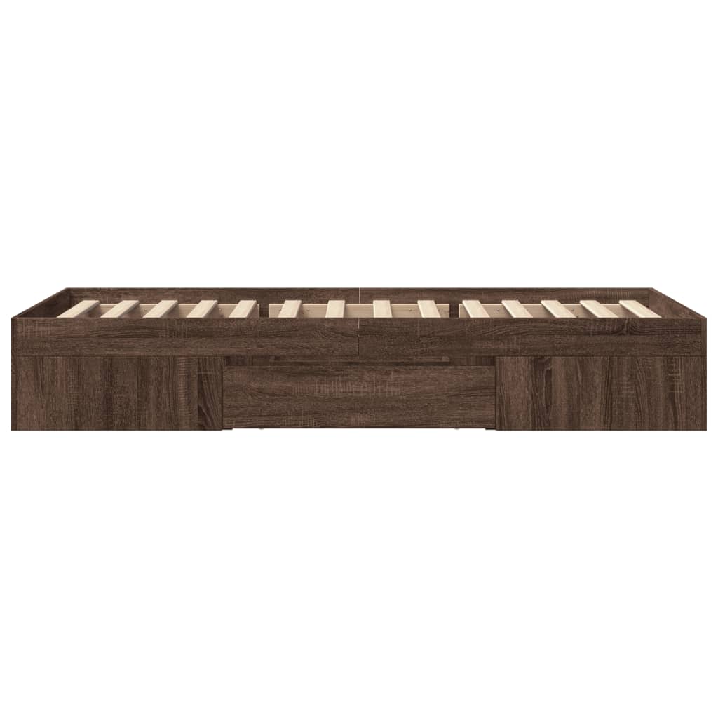 Giroletto senza Materasso Rovere Marrone 90x190cm in Truciolato | homemem39