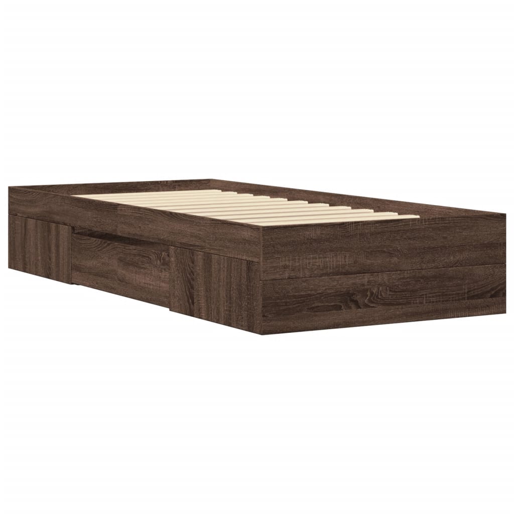 Giroletto senza Materasso Rovere Marrone 90x190cm in Truciolato | homemem39