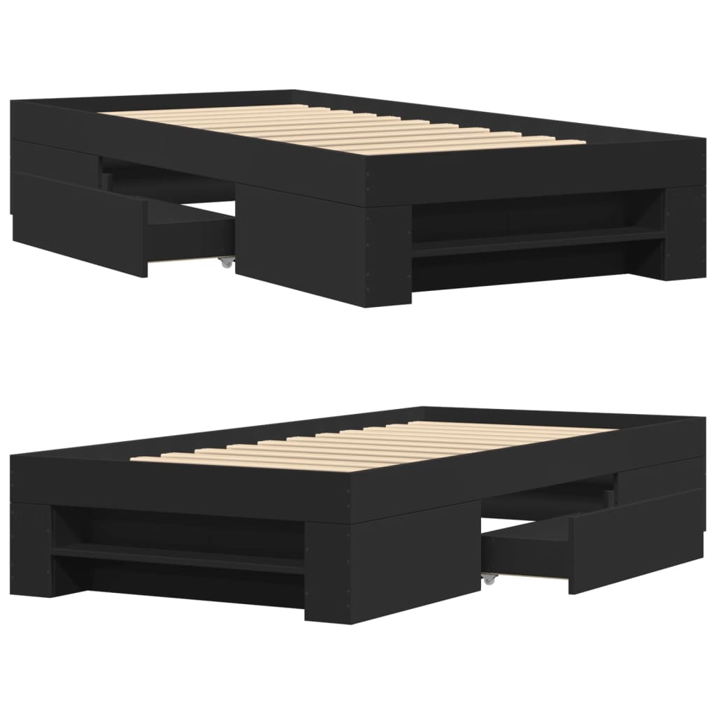 Giroletto Nero 75x190 cm in Legno Multistrato | homemem39