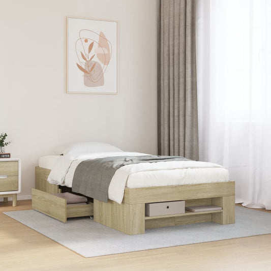Giroletto senza Materasso Rovere Sonoma 75x190 cm in Truciolato | homemem39