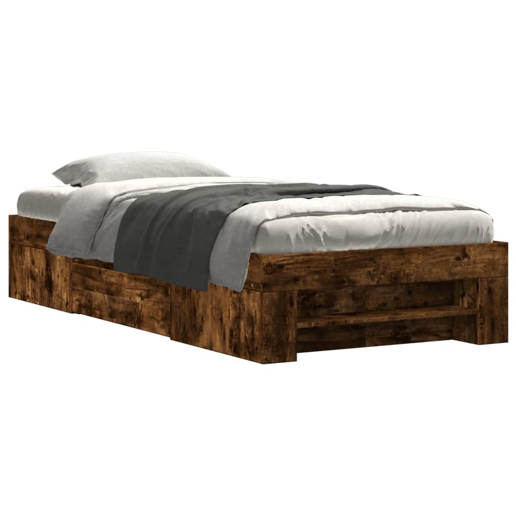Giroletto senza Materasso Rovere Fumo 75x190 cm in Truciolato | homemem39