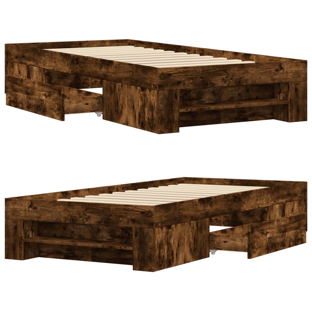 Giroletto senza Materasso Rovere Fumo 75x190 cm in Truciolato | homemem39
