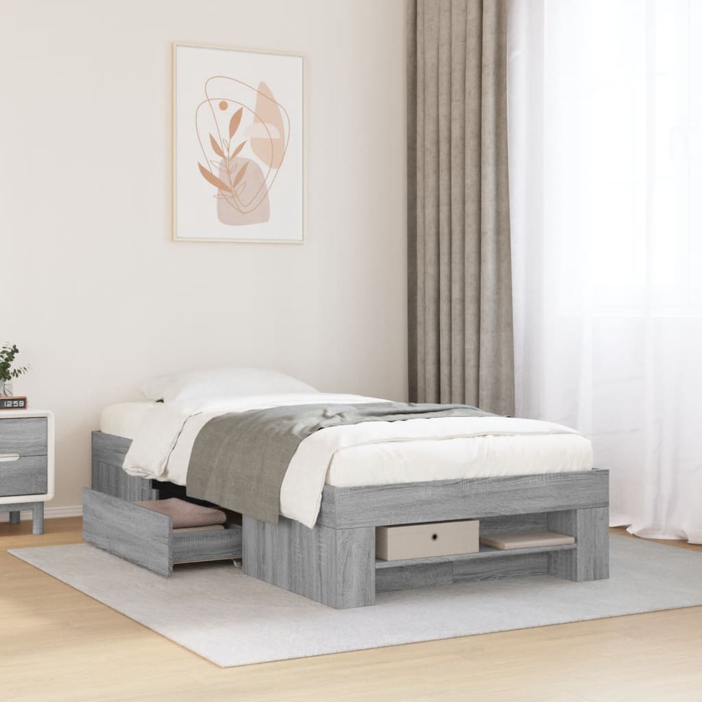 Giroletto Grigio Sonoma 75x190 cm in Legno Multistrato | homemem39